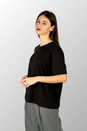 maglia manica corta in lino annalisa