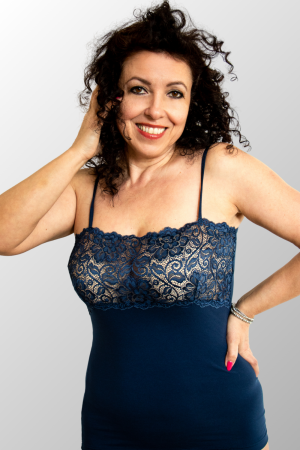 Top da donna con pizzo in Modal