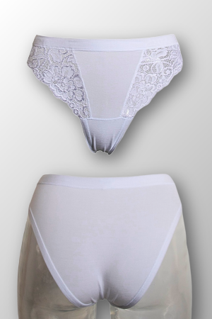 Slip Donna con Pizzo sui Fianchi in Modal