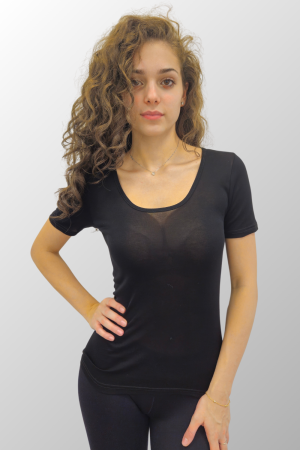 Canotta da donna manica corta in Cotone Filo di Scozia