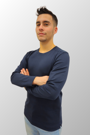Maglia a manica lunga da uomo in cotone interlock