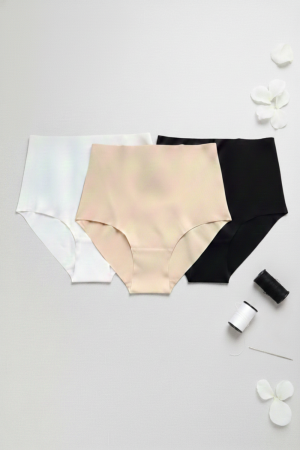 Confezione da 3 Slip fianchi alti da donna in Cotone elasticizzato in 3 colori